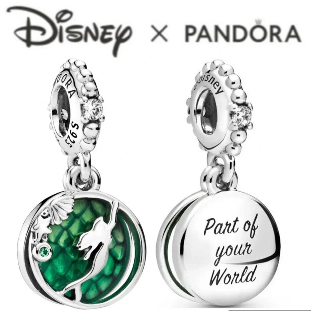 NWOT Pandora x Disney The Little Mermaid Ariel Layered Dangle silver Charm